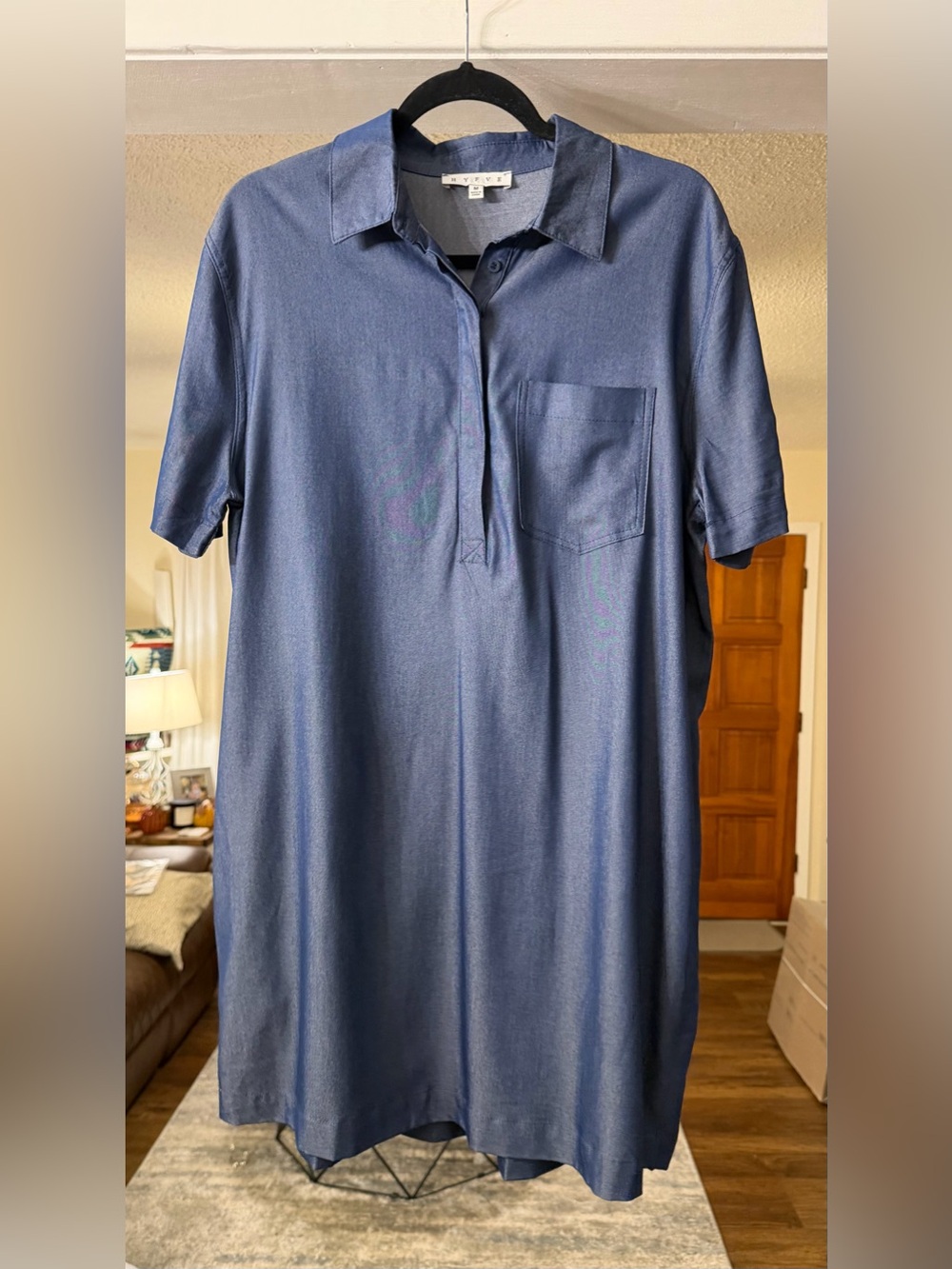 HYFVE Blue Chambray Shirt Dress – Size Medium 💙